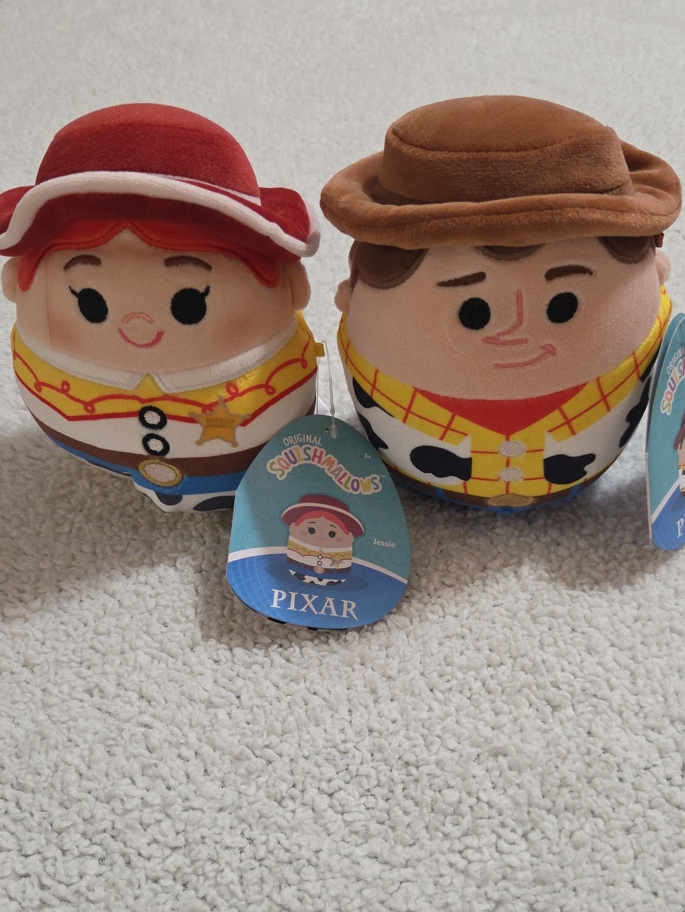 NWT SQUISHMALLOWS DISNEY/PIXAR 7IN TOY STORY WOODY AND JESSIE STUFFED TOY